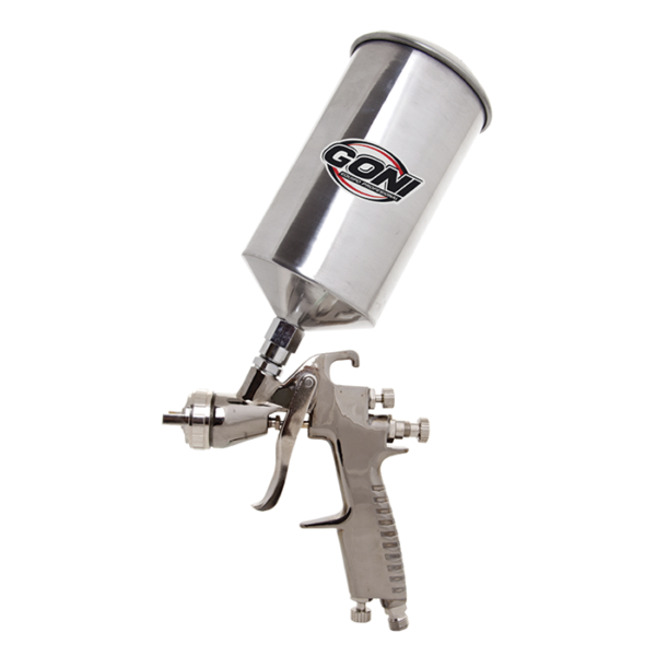 Pistola de gravedad para pintar, con vaso de aluminio